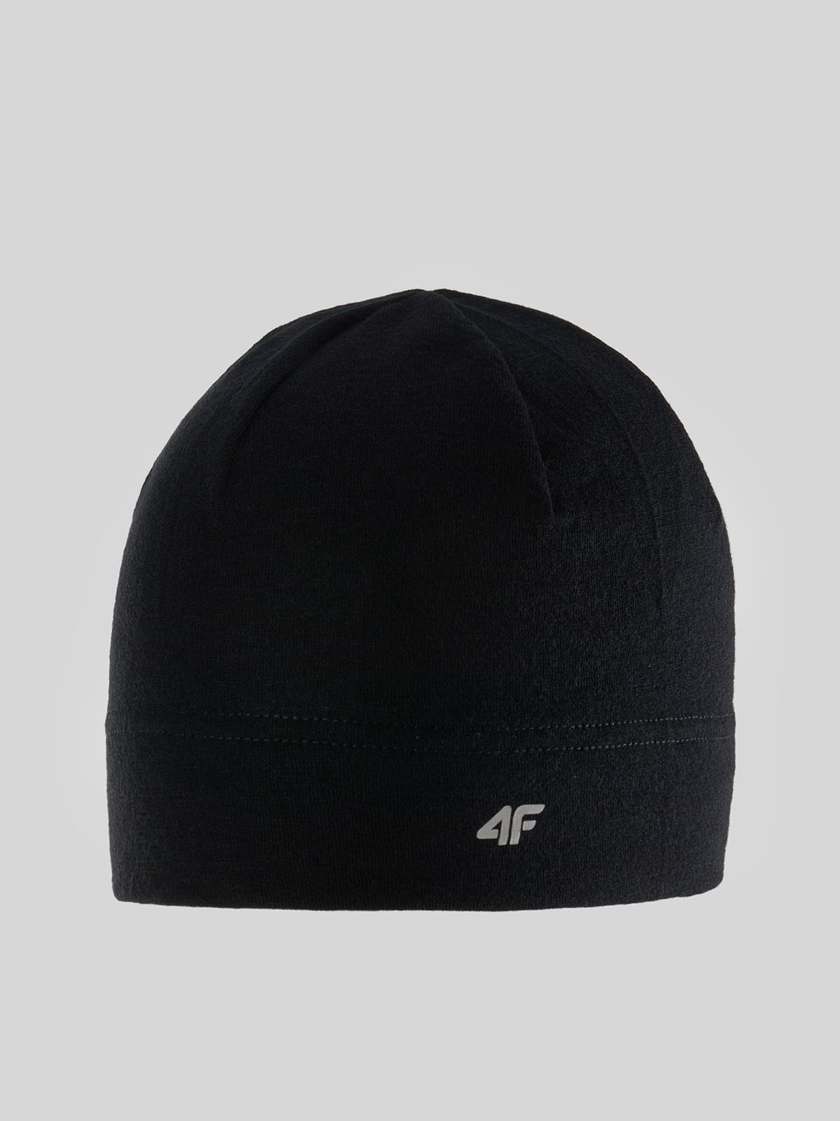 4F Czapka wełniana uniseks - czarna S/M