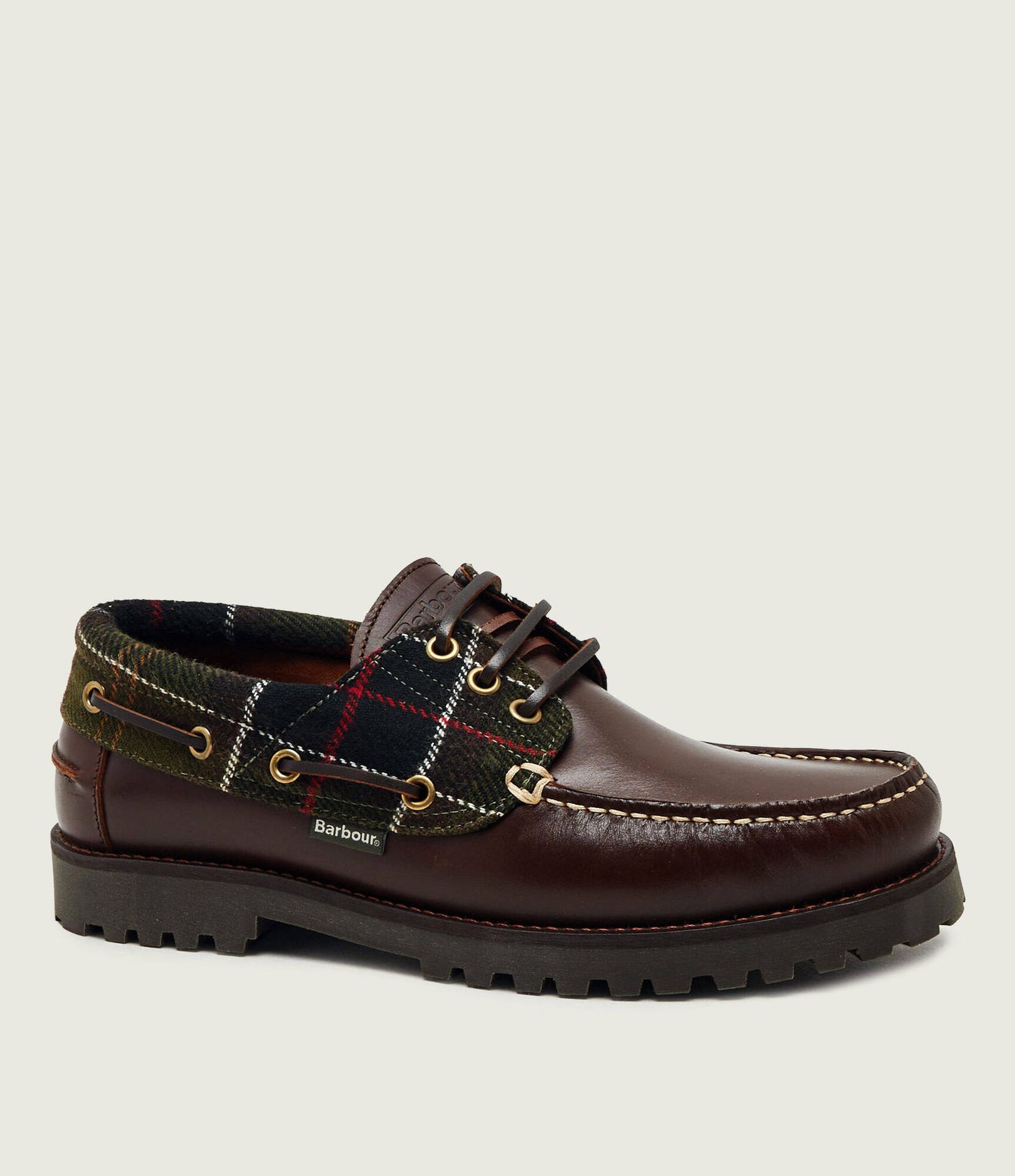 Barbour Skórzane loafersy Deck