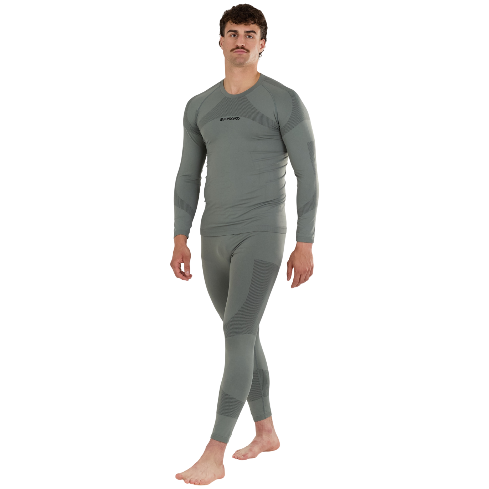 Męska bielizna termoaktywna Fundango Seamless Baselayer Set Rozmiar: L-XL / Kolor: khaki