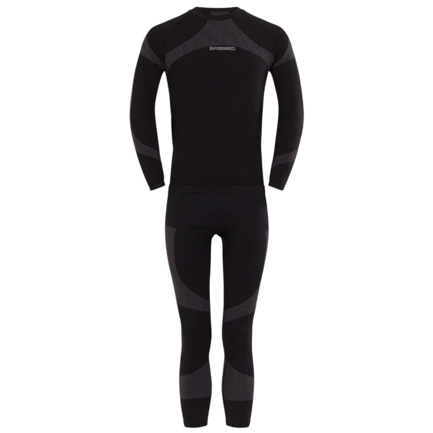 Męska bielizna termoaktywna Fundango Seamless Baselayer Set Rozmiar: S-M / Kolor: czarny