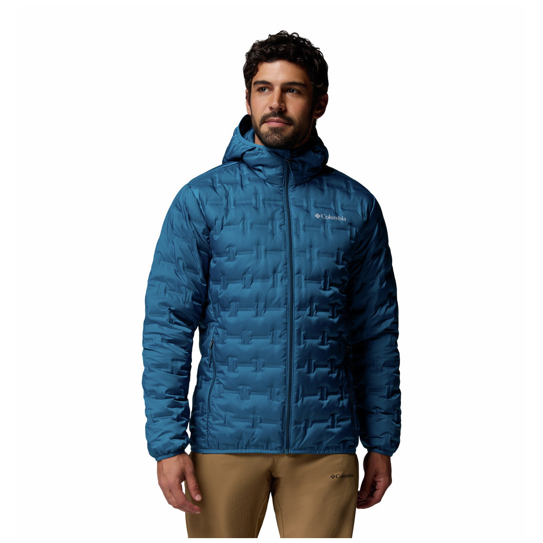 Kurtka męska Columbia Delta Ridge™ II Down Hooded Jacket Rozmiar: M / Kolor: jasnoniebieski