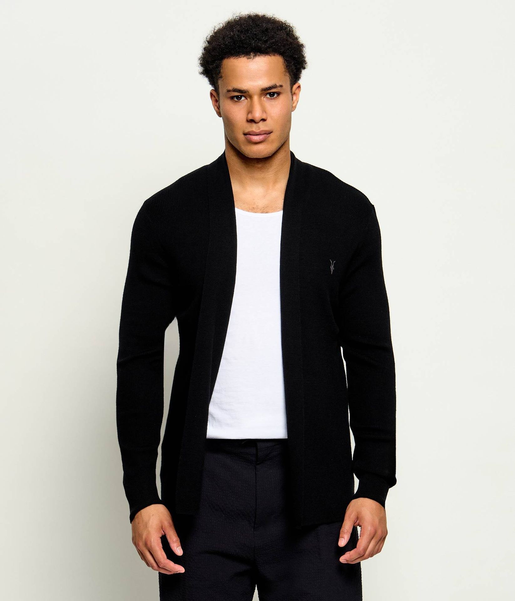 AllSaints Wełniany kardigan Mode Slim Fit