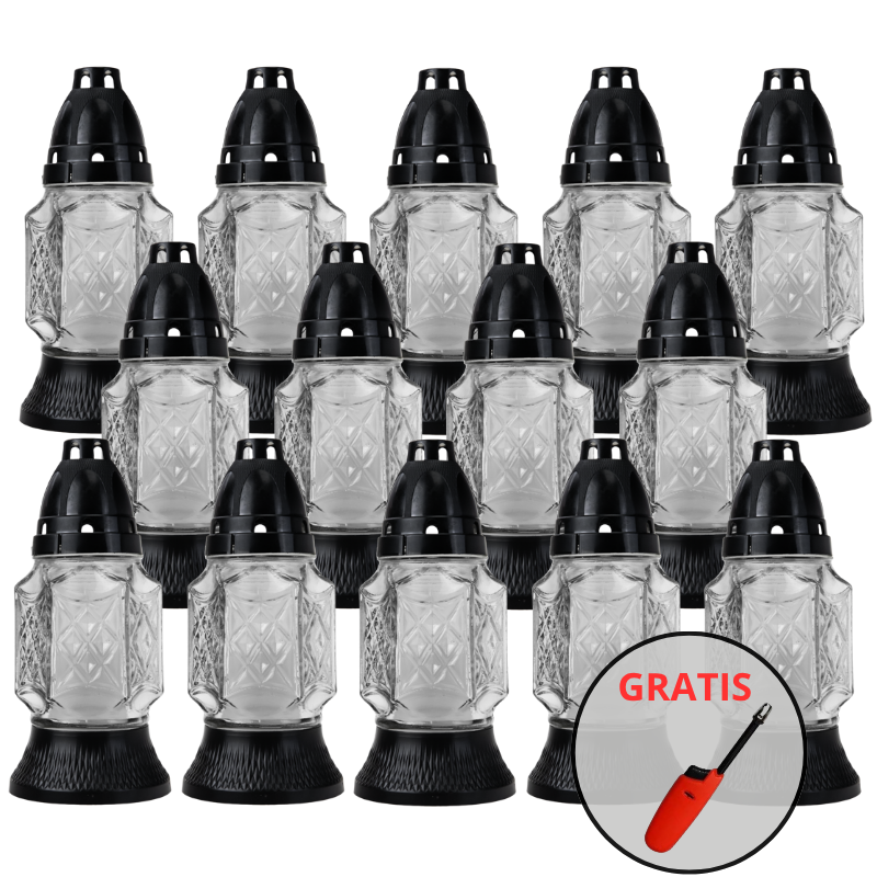 LUKS Znicz nagrobkowy 355BT 19cm - 14szt