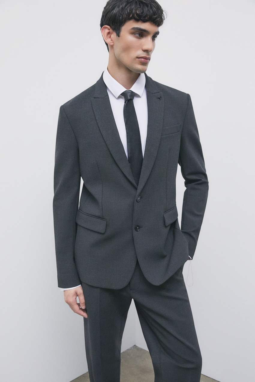 Dwustronna marynarka slim fit