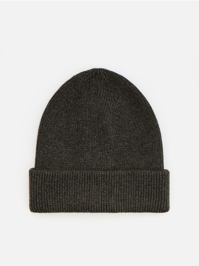 Reserved - Czapka beanie z wiskozą - ciemnoszary