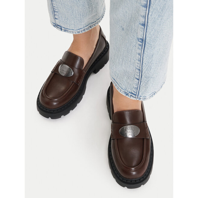 Loafersy Guess Jeans CEO-WS5389S-4 Brązowy