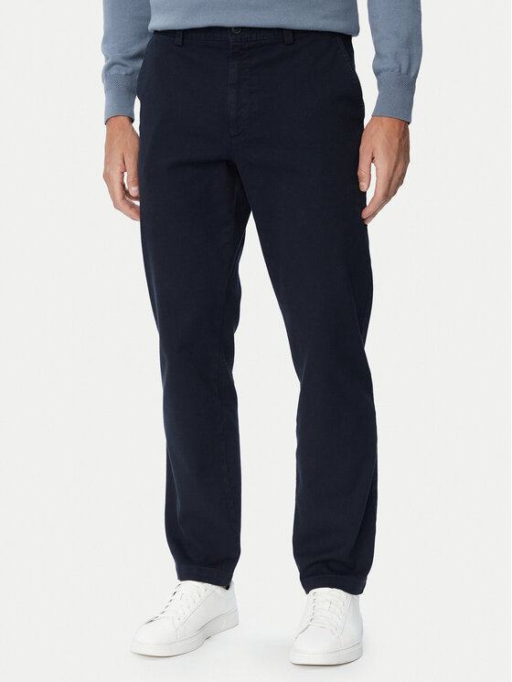 BOSS Chinosy 50578005 Granatowy Regular Fit