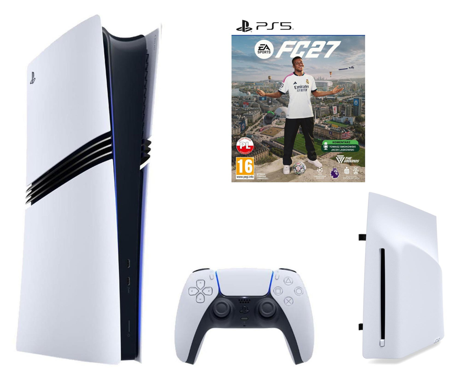 Sony PlayStation 5 Pro + PS5 Disc drive + EA Sports FC 27