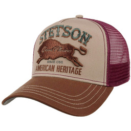 Czapka Trucker The Plains by Stetson, bordowy, One Size Big
