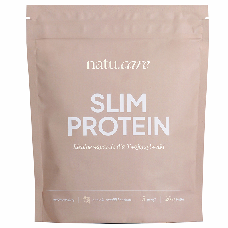 Natu Care Slim Protein, smak wanilii bourbon, 375 g