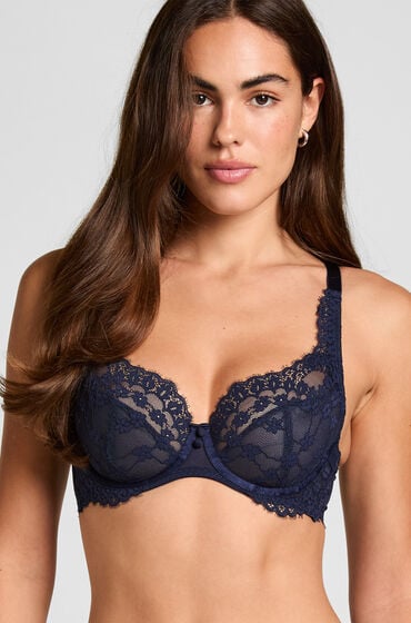 Hunkemöller Biustonosz nieusztywniany z fiszbinami Daisy Niebieski