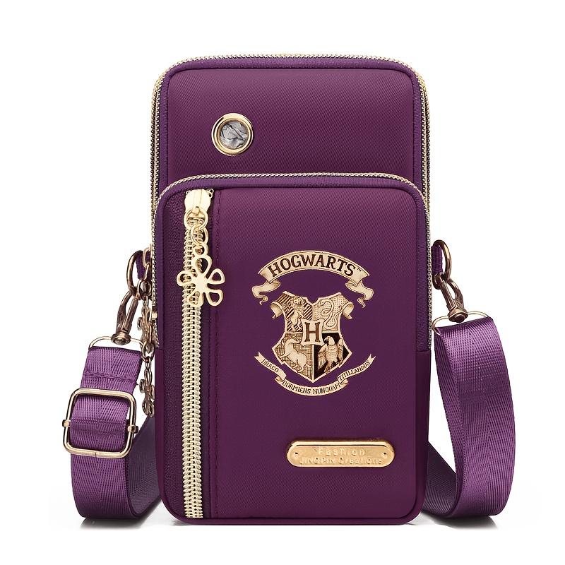 TEMU Torba Crossbody Harry Potter, Materiał, Zapięcie na zamek błyskawiczny, Regulowany pasek na ramię, Casual i wszechstronna, Łatwa i indywidualna.