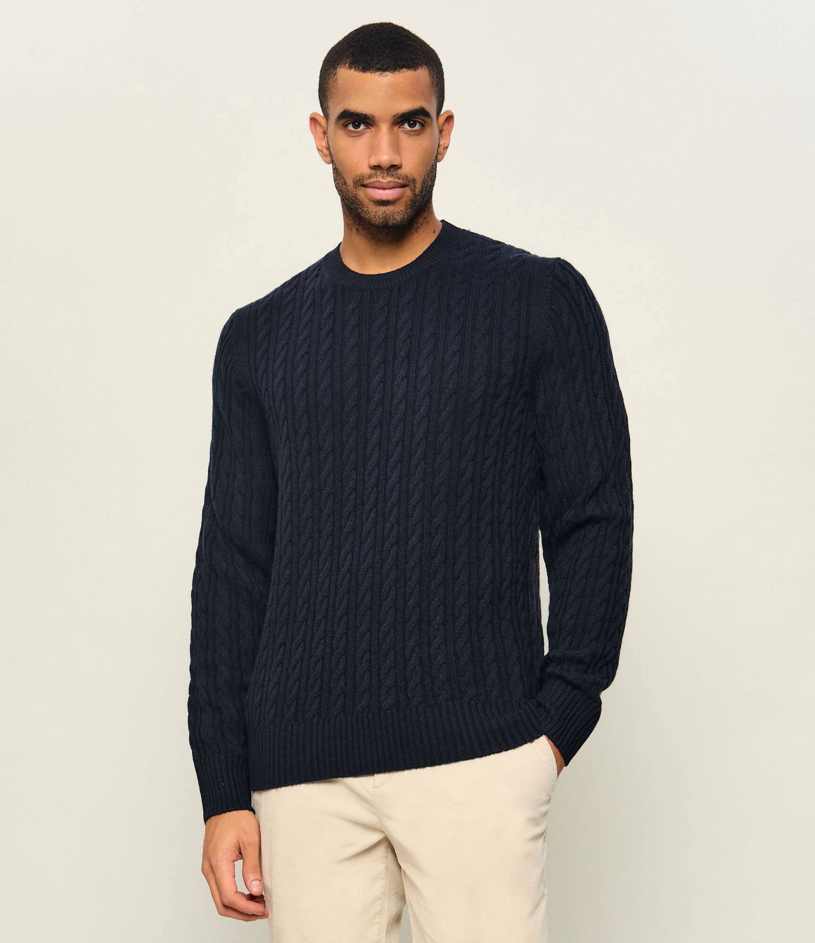 BOSS BLACK Wełniany sweter H-Furlan Regular Fit z dodatkiem kaszmiru