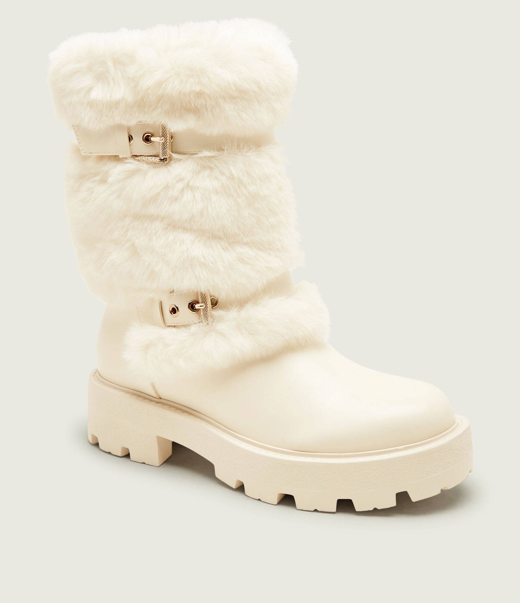 Guess Ocieplane botki Yaffa shearling