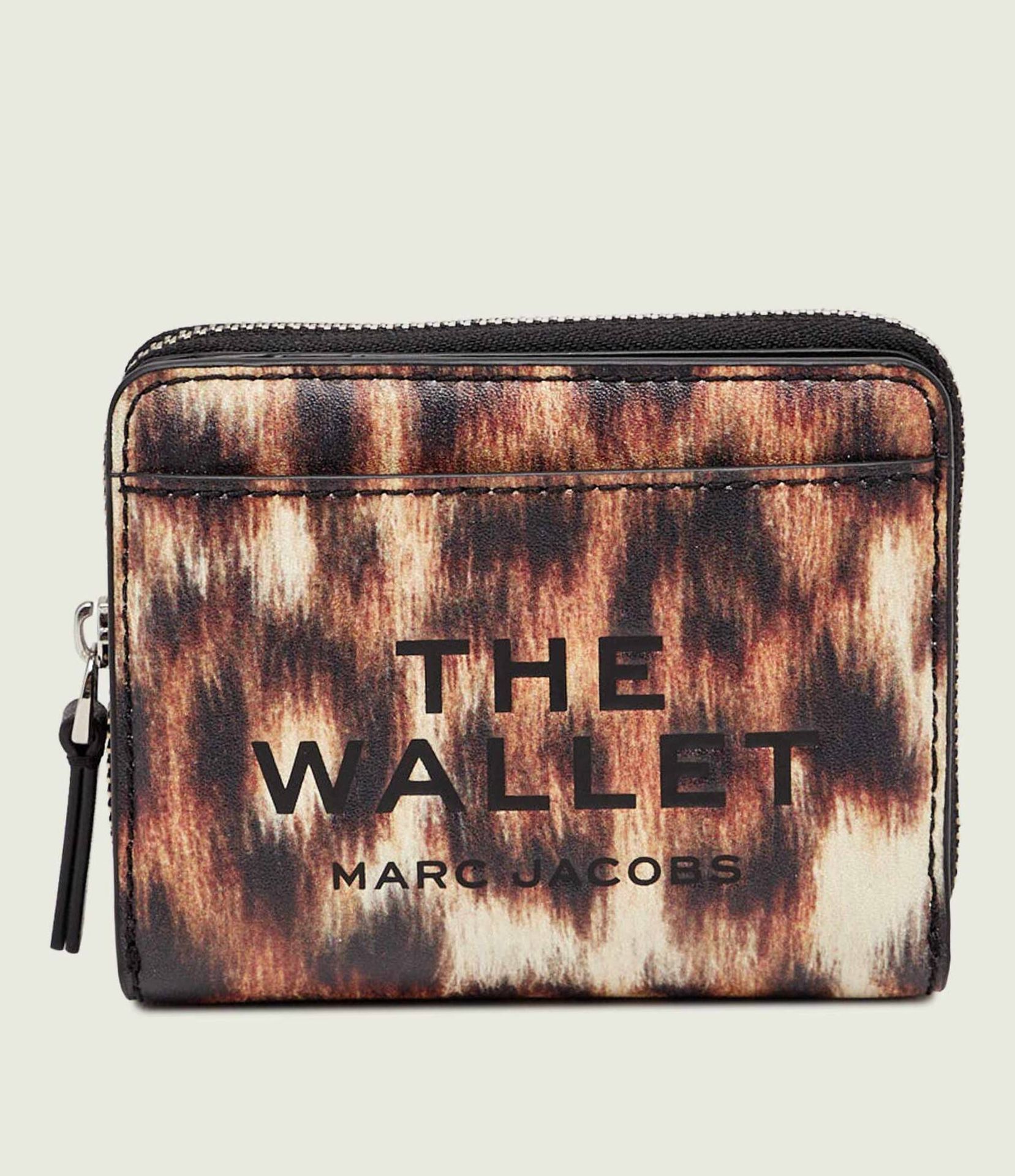 Marc Jacobs Skórzany portfel Leather Mini Compact Wallet In Leopard