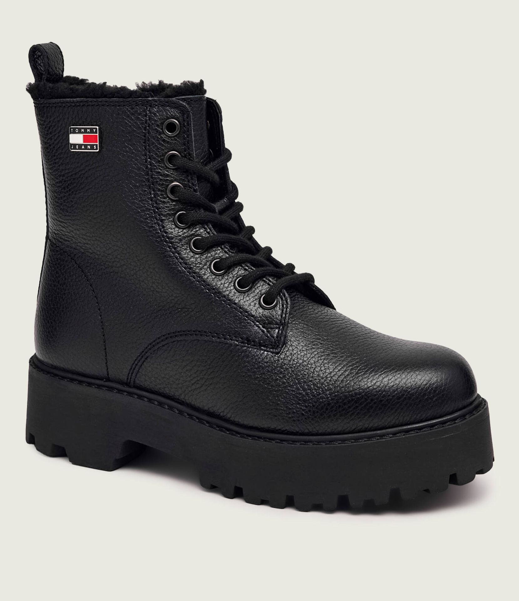 Tommy Jeans Skórzane Ocieplane botki