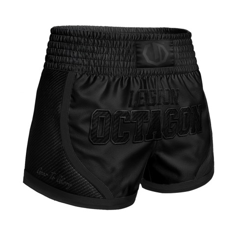 Octagon Spodenki Kickboxing/Muay Thai Legion Kevlar PREMIUM Black/Black