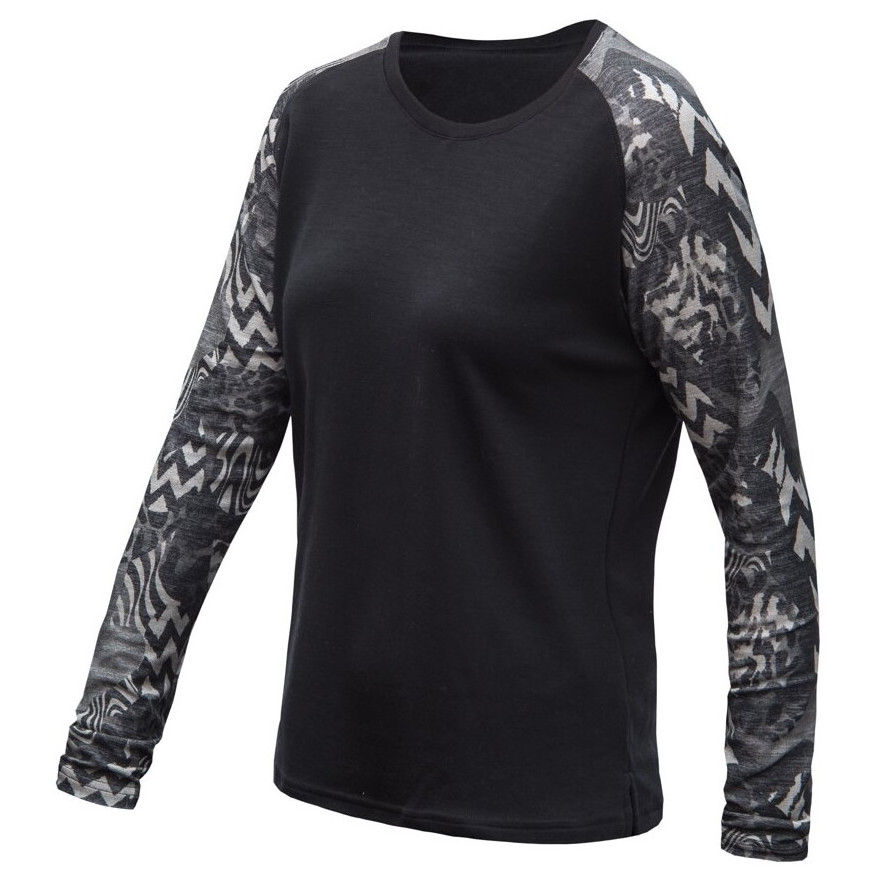 Koszulka funkcyjna damska z długim rękawem Sensor Merino Blend Impress Rozmiar: XL / Kolor: czarny/szary