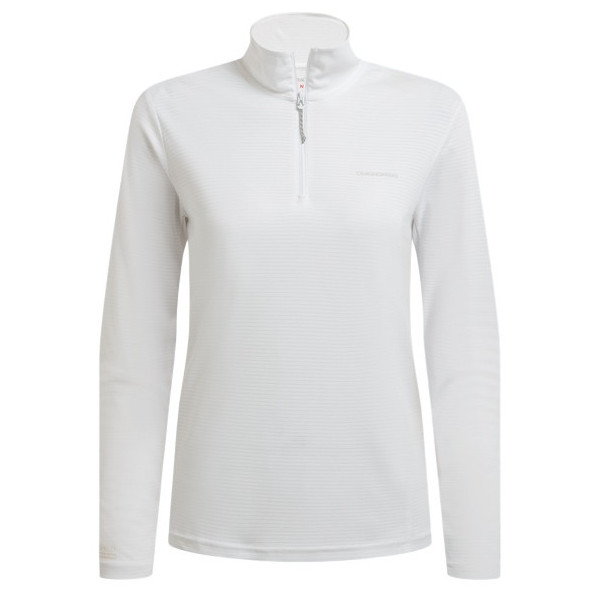 Koszulka damska Craghoppers NosiLife SolarShield+ Half Zip Top Rozmiar: S / Kolor: biały