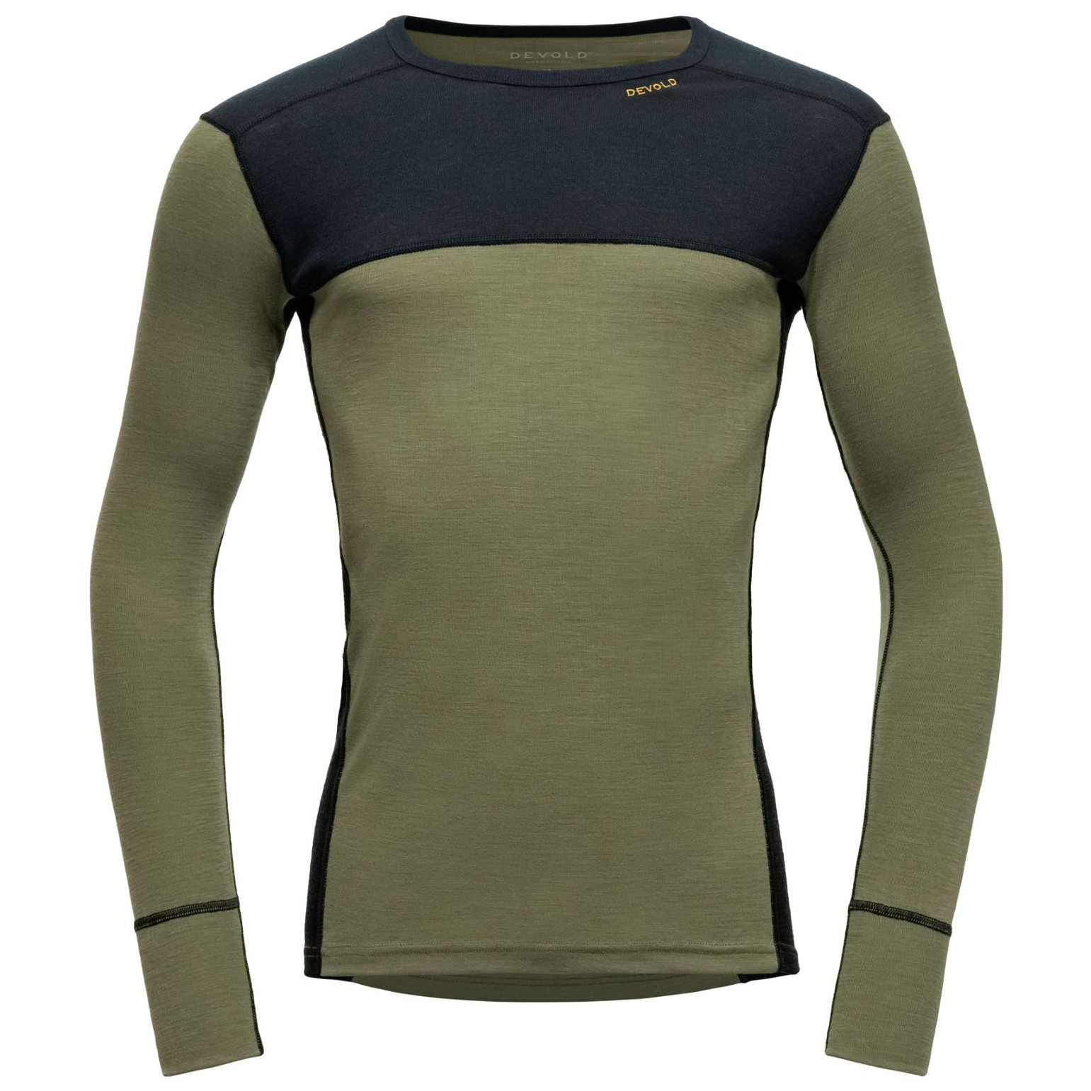 Męska koszulka Devold Lauparen Merino 190 Shirt Man Rozmiar: XL / Kolor: zielony/czarny