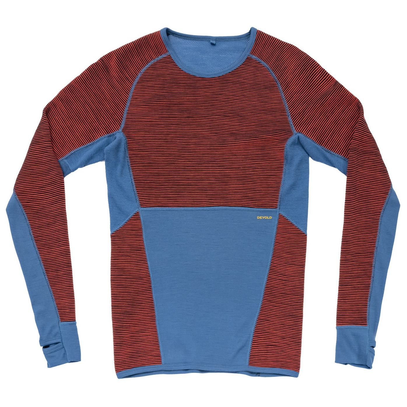 Męska koszulka Devold Tuvegga Merino Shirt Man Rozmiar: XXL / Kolor: niebieski/czerwony
