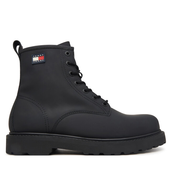Trzewiki Tommy Jeans Archive '01 Rubber Lace Boot EM0EM01781 Czarny