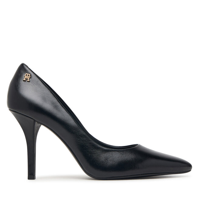 Szpilki Tommy Hilfiger High Heel Court Leather Shoe FW0FW09527 Czarny
