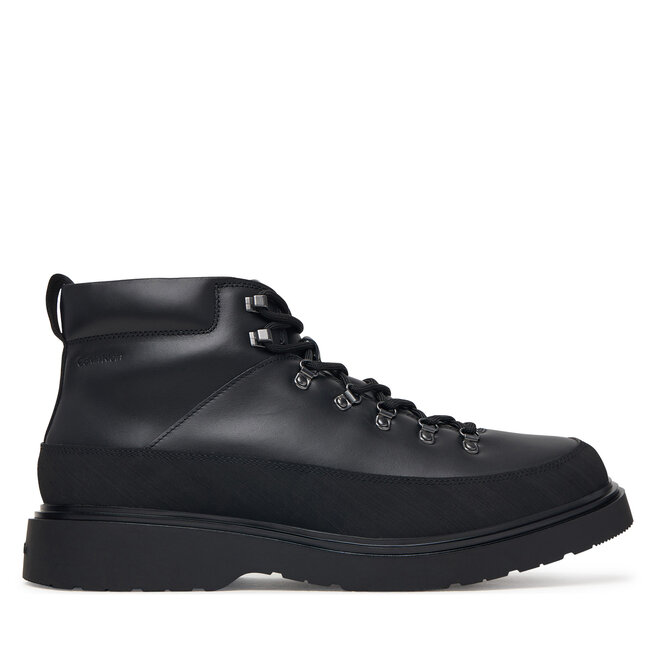 Trzewiki Calvin Klein Combat Mid Hiking Boot Lth Wl HM0HM02357 Czarny
