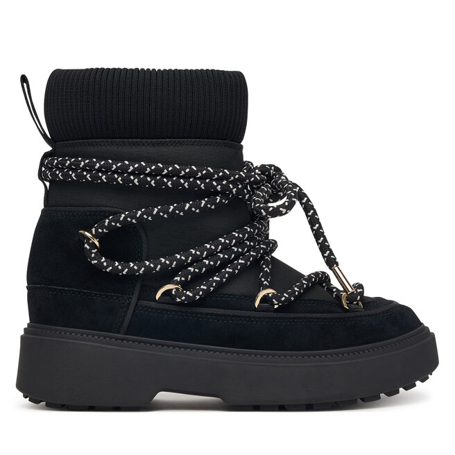Śniegowce Tommy Hilfiger Lace-Up Water Resist Snow Boot FW0FW09546 Czarny