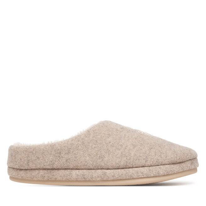 Kapcie Tommy Hilfiger Th House Shoe Flannel FW0FW09699 Beżowy