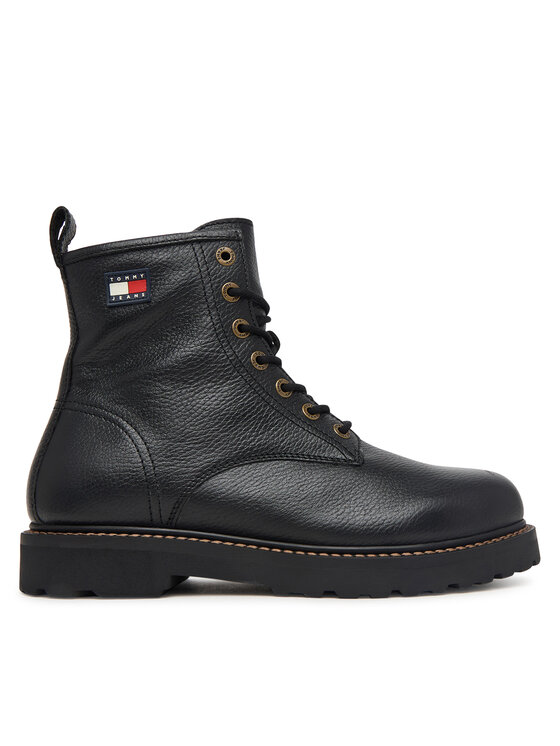 Tommy Jeans Trzewiki Archive '01 Tumble Lace Up Warm EM0EM01780 Czarny