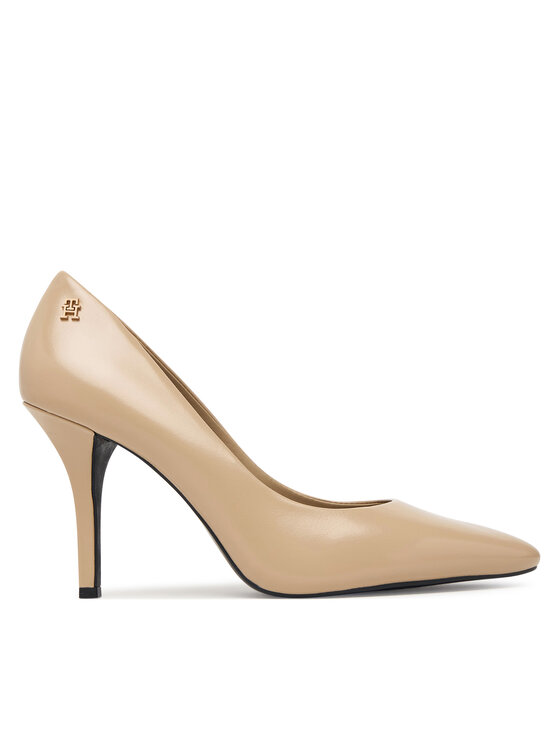 Tommy Hilfiger Szpilki High Heel Court Leather Shoe FW0FW09527 Beżowy