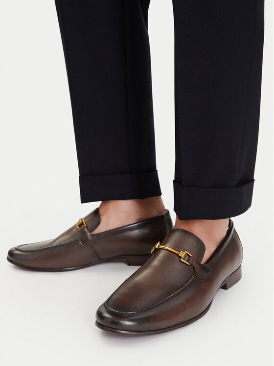 GINO ROSSI Loafersy EO-BENITO-01 126AM Brązowy ciemny
