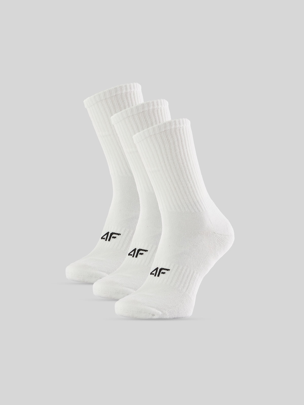 4F Skarpetki długie (3-pack) męskie - białe 43-46