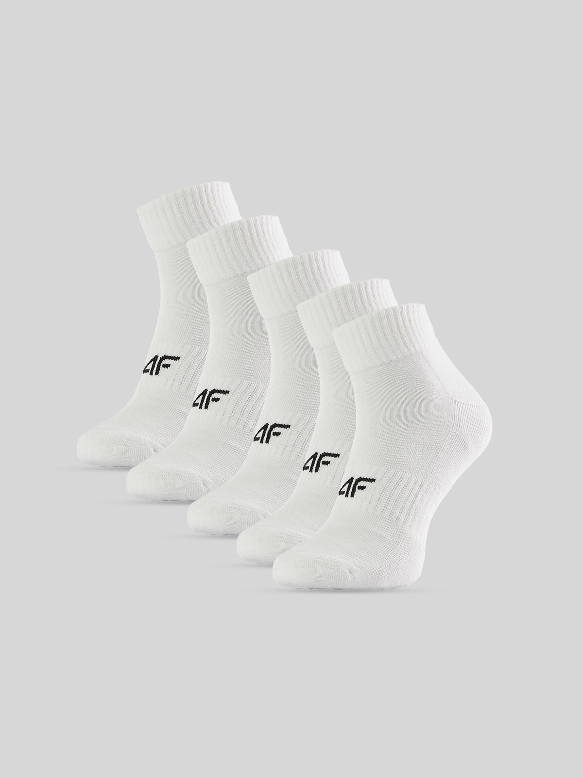 4F Skarpetki krótkie (5-pack) męskie - białe 43-46