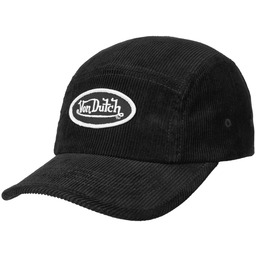Czapka Sztruksowa 5 Panel by Von Dutch, czarny, One Size