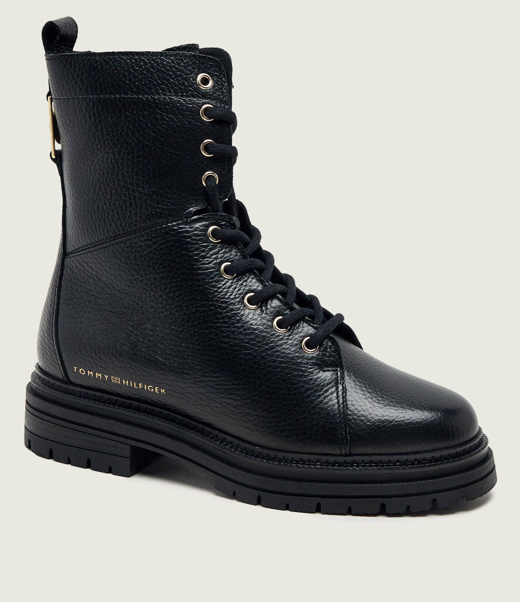 Tommy Hilfiger Skórzane botki TH Emboss