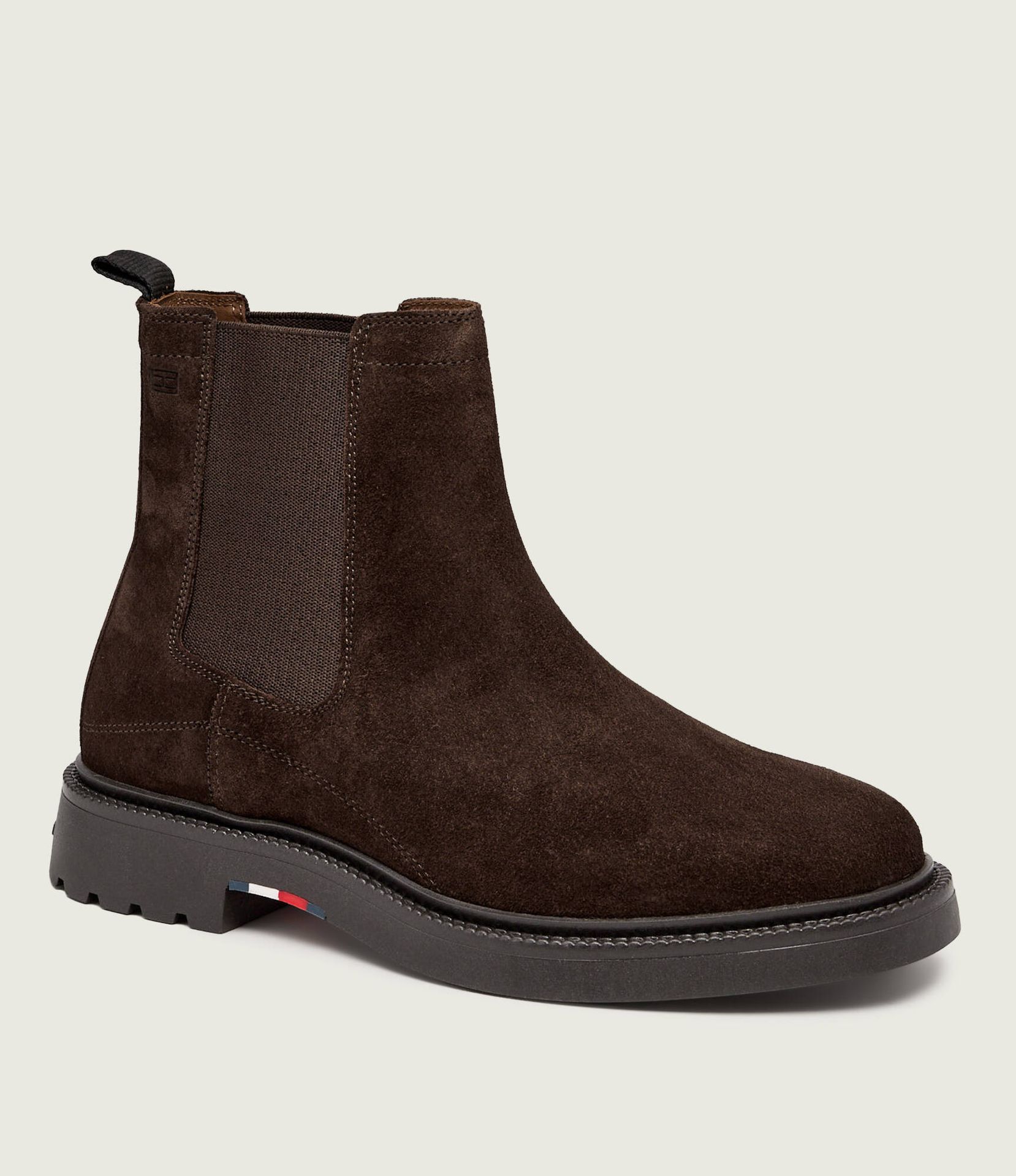 Tommy Hilfiger Sztyblety Corporate zamsz z dodatkiem skóry