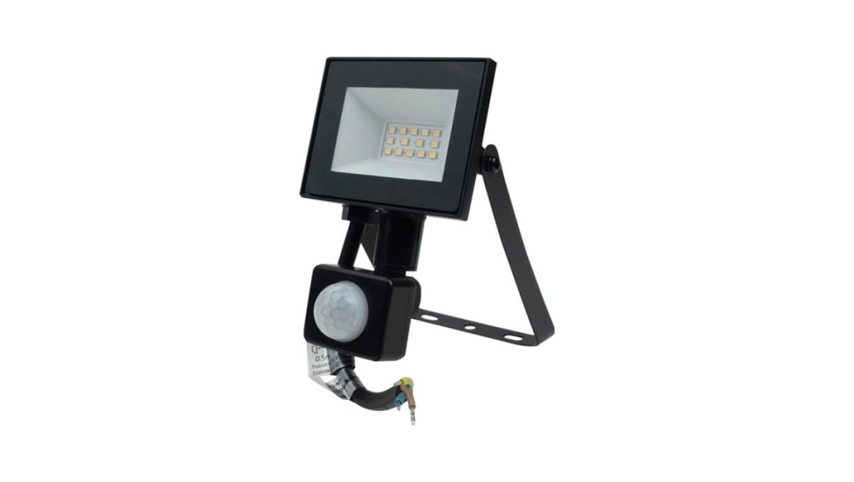 ECO LIGHT Naświetlacz projektor LED PIR NL-3 20W 1800lm 4000K czarny IP54 z czujnikiem EC61476