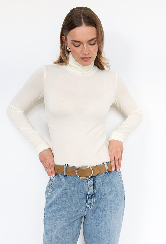 Golf Simple merino kremowy
