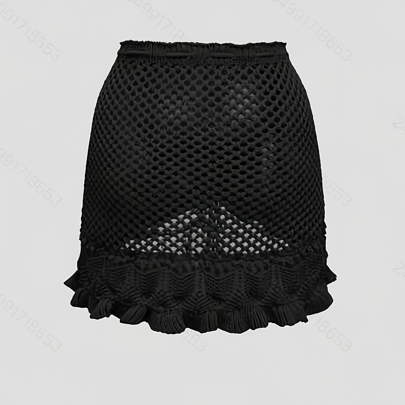 TEMU Targeted Style - Elegancka Mini Spódnica Damska - Letnia Plażowa Sukienka z Wycięciami, Jednokolorowa Minimalistyczna, Miękka i Wygodna Tkanina