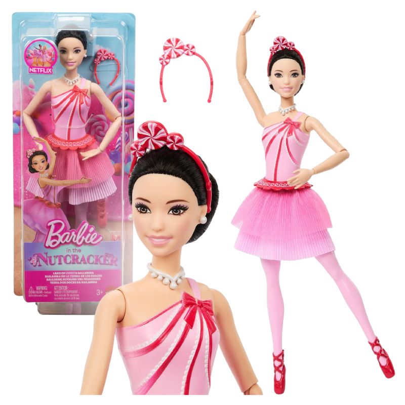 Lalka Barbie W Dziadku Do Orzechów Baletnica Balerina Renee Z Krainy Słodyczy 4+