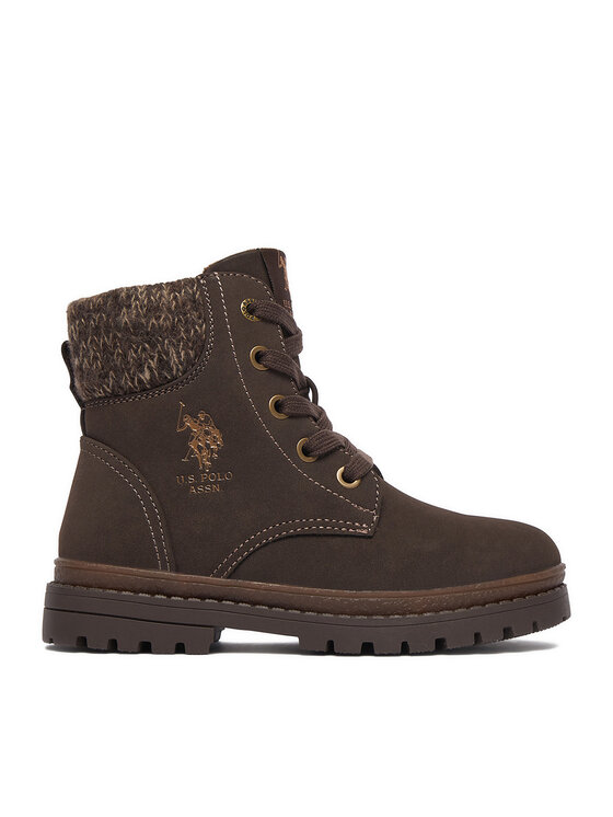 U.S. Polo Assn. Trzewiki EO-VLAD001K/GYT1-BRW Brązowy ciemny
