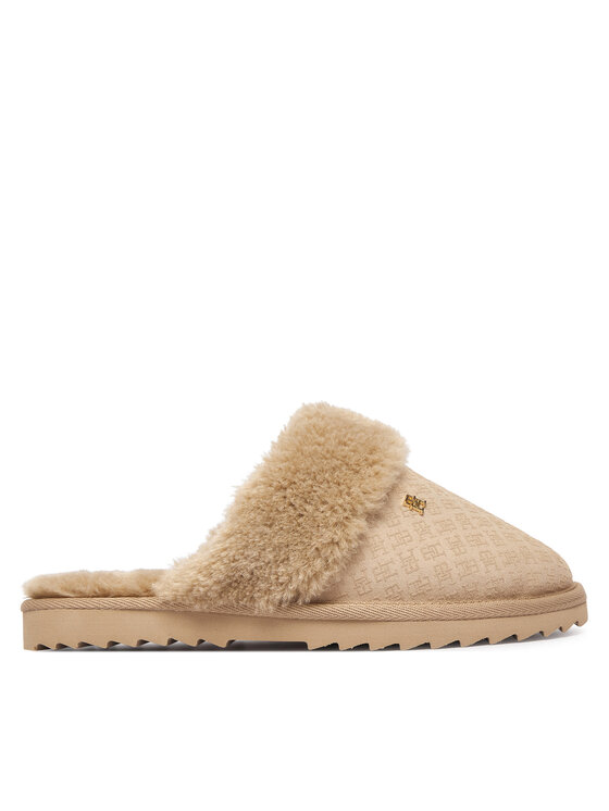 Tommy Hilfiger Kapcie Th Premium Shearling Shoes FW0FW09947 Beżowy