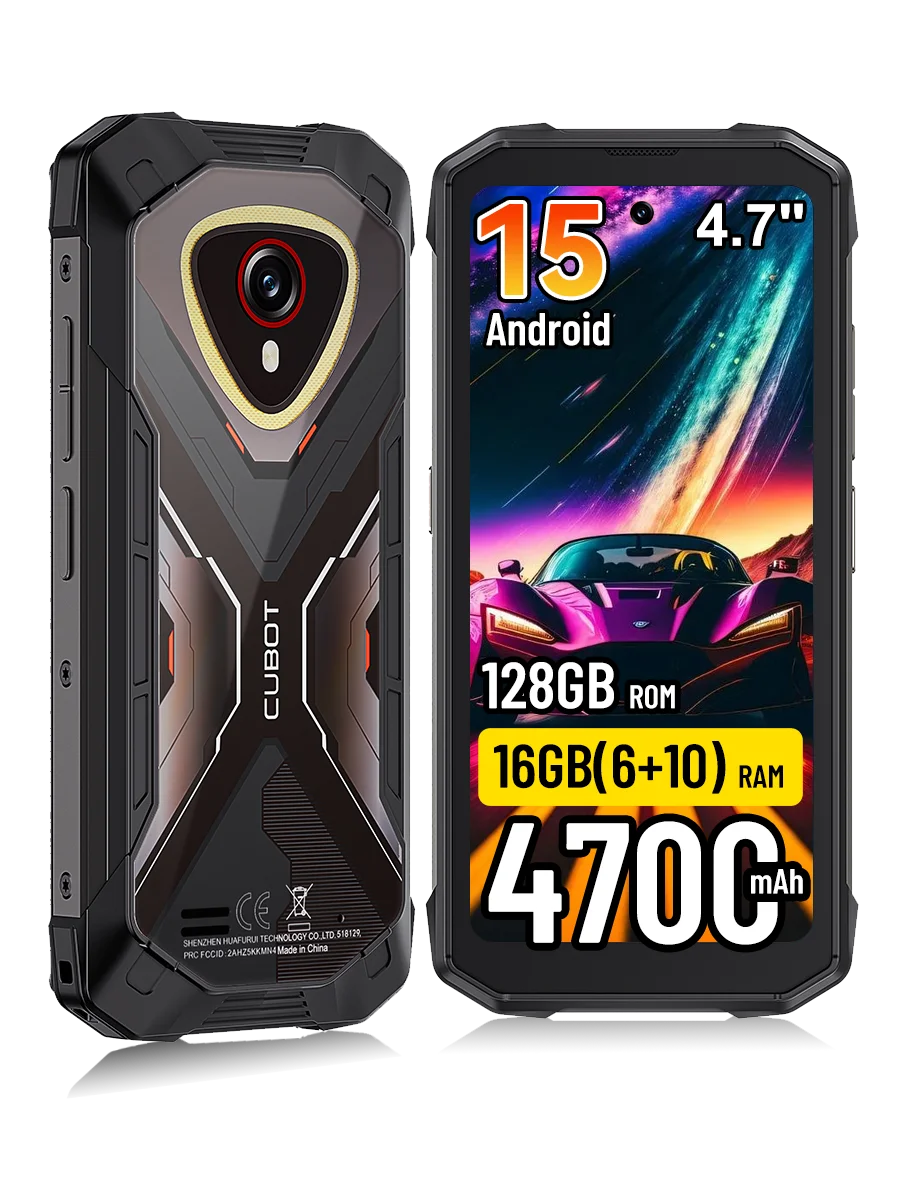 [Wysyłka z Polski] Wytrzymały smartfon Cubot KingKong Mini 4 z 4,7-calowym wyświetlaczem 90Hz, baterią 4700mAh, 6GB+128GB, NFC, 48MP, Android 15 6GB 128GB Green