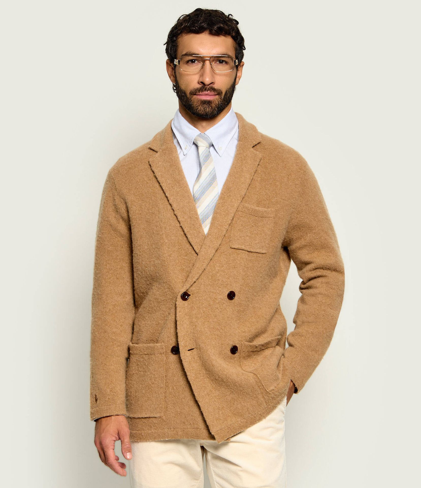 POLO RALPH LAUREN Wełniany kardigan Regular Fit z dodatkiem kaszmiru
