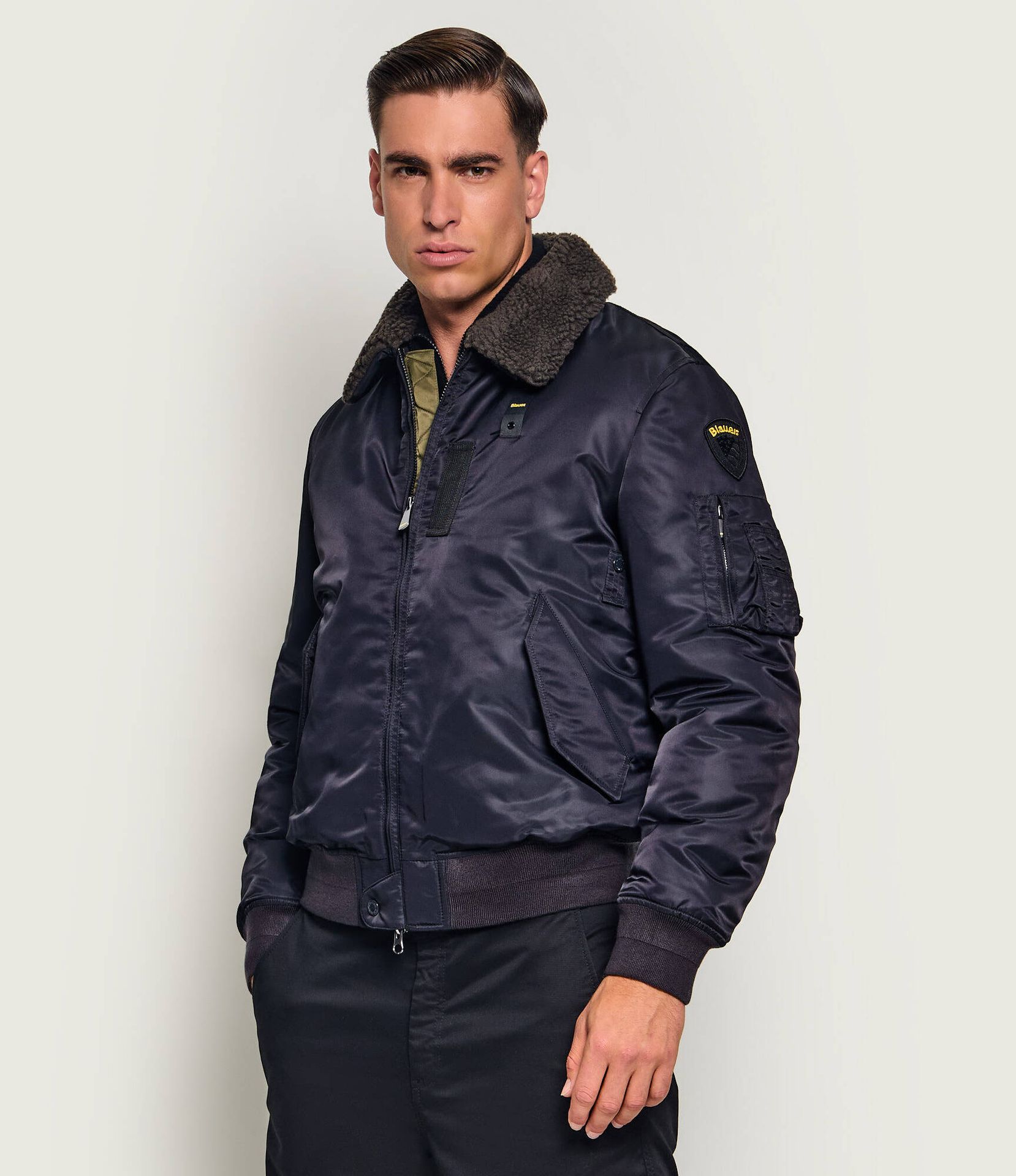 BLAUER Kurtka bomber Marshall Regular Fit shearling