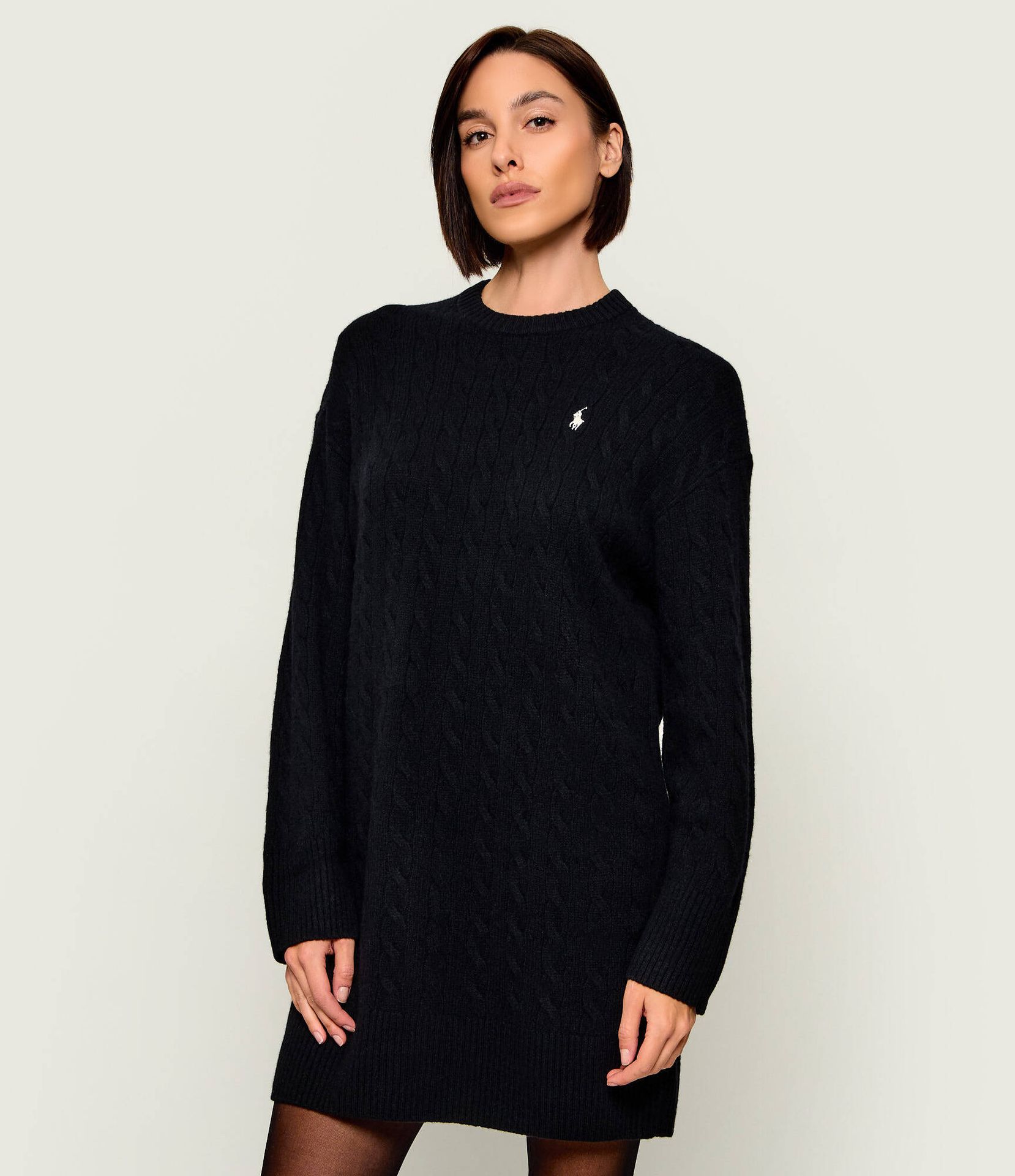 POLO RALPH LAUREN Wełniana sukienka z dodatkiem kaszmiru