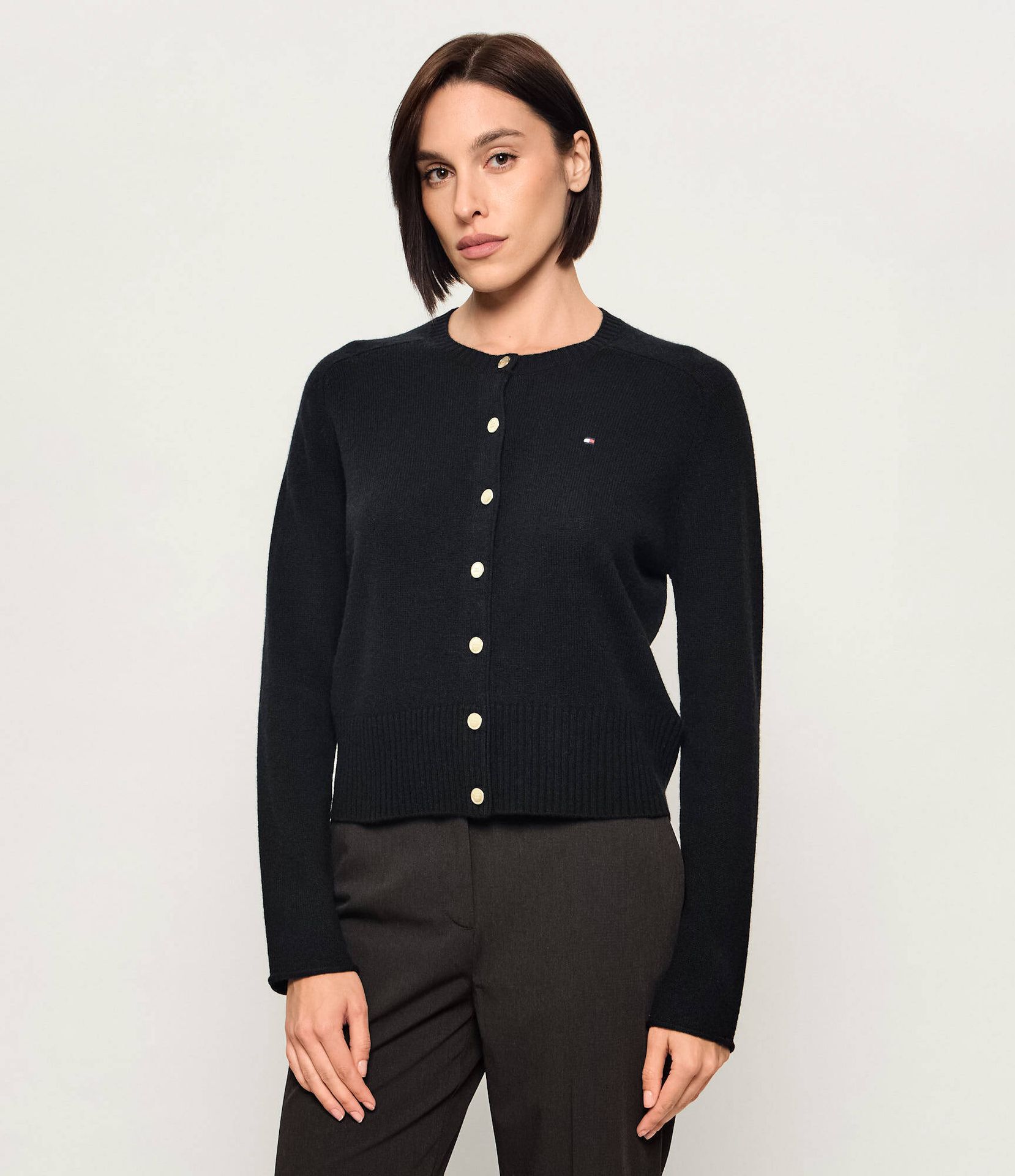 Tommy Hilfiger Wełniany kardigan Slim Fit