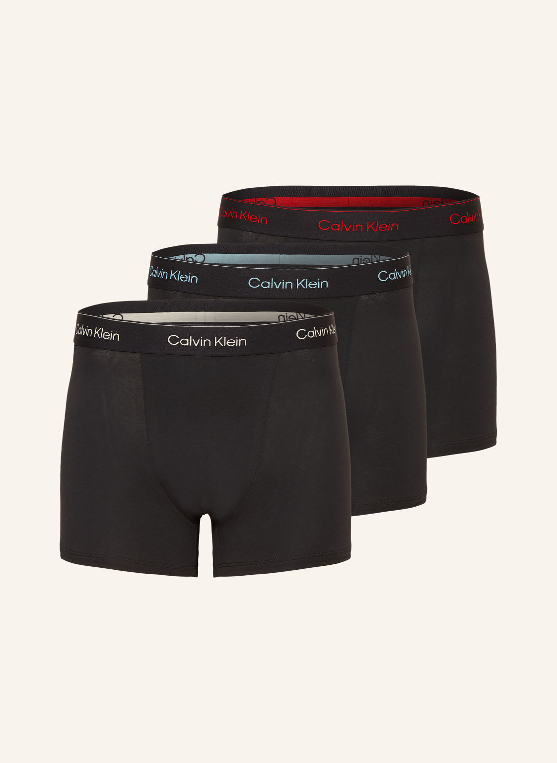 Calvin Klein Zestaw 3 Par Bokserek Icon Cotton Stretch schwarz